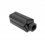 AR 9 Muzzle Diverter 1/2x36 Steel Flash Can - Black
